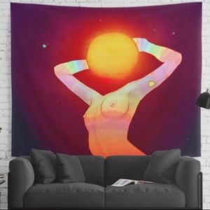 MUST GO ASAP Sun Head Wall Tapestry